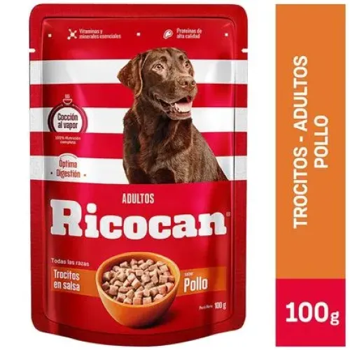 Alimento para Perro Húmedo Trocitos Adultos Pollo Pouch 100 g