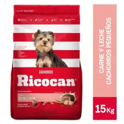 Alimento para Perros Cachorros Pequeños Carne y Leche Bolsa 15Kg