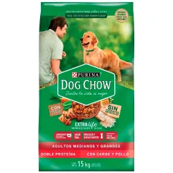 Alimentos Para Perros Adultos Razas Medianas y Grandes Sabor Carne y Pollo 15Kg