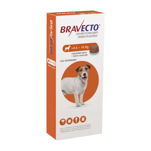 Bravecto Tableta de 4.5 Kg a 10 Kg (Perros)